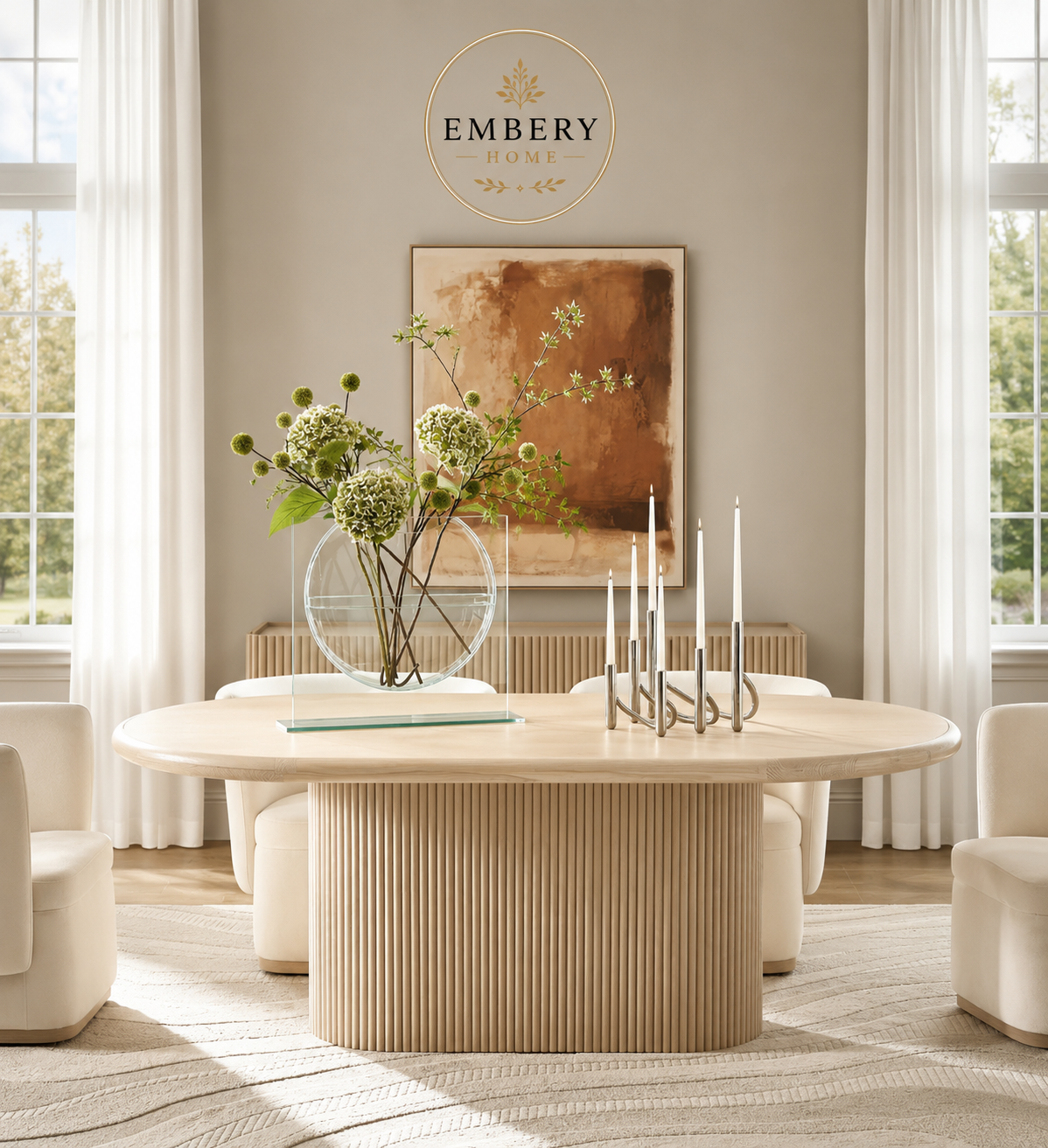 Handmade Glass Ellipse Vase by Embery Home
