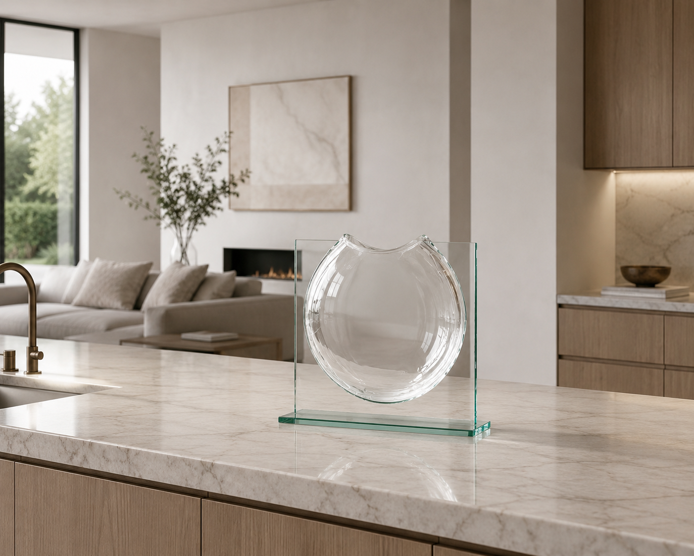 Handmade Glass Ellipse Vase by Embery Home