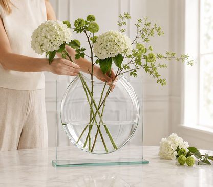 Handmade Glass Ellipse Vase by Embery Home