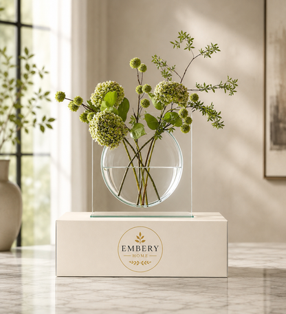 Handmade Glass Ellipse Vase by Embery Home