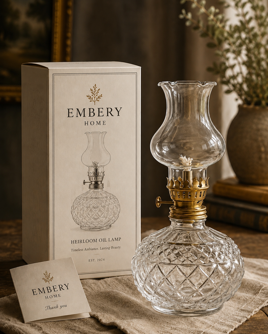 Vintage Oil Lamp by Embery Home™