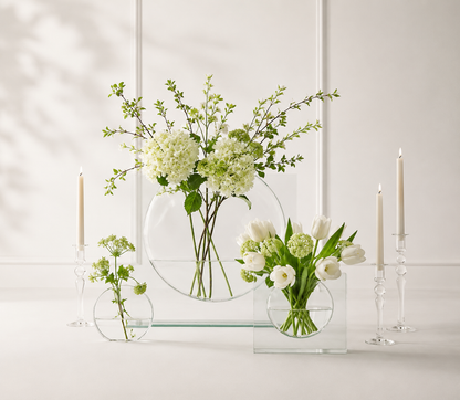 Handmade Glass Ellipse Vase by Embery Home